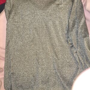 Faded Glory Metallic Silver Top